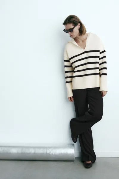 Пуловер женский ZARA 05536128 синий M (доставка из-за рубежа)
