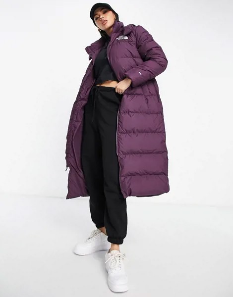 Фиолетовая длинная парка The North Face Triple C-Фиолетовый цвет