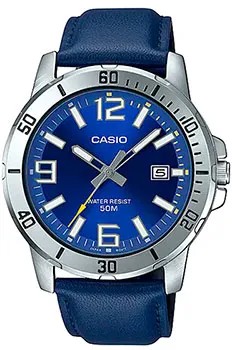 Японские наручные  мужские часы Casio MTP-VD01L-2B. Коллекция Analog