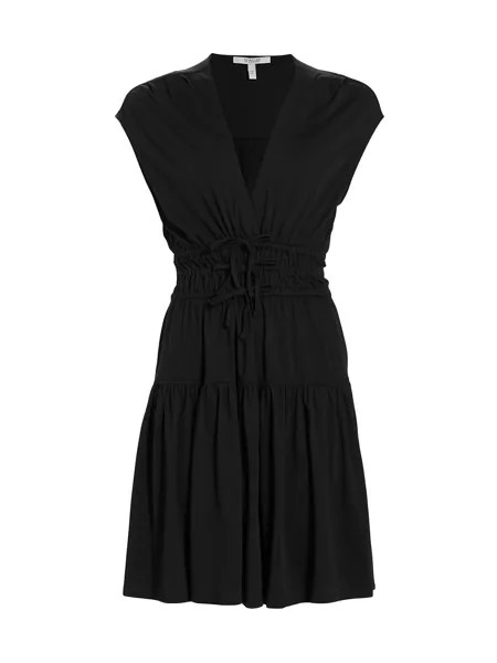 Присборенное мини-платье Tora Derek Lam 10 Crosby, черный