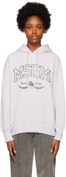 Серый университетский худи MSGM