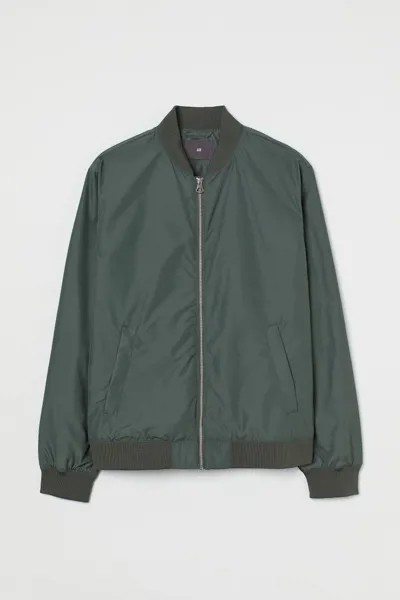 Бомбер мужской H&M 0976641003 зеленый S (доставка из-за рубежа)