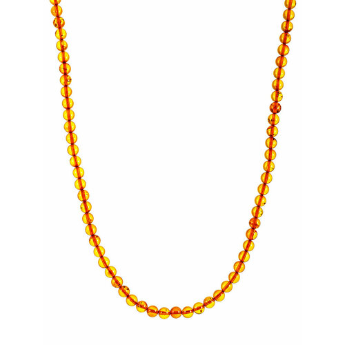 Бусы AmberHandmade, янтарь, длина 44 см, коричневый