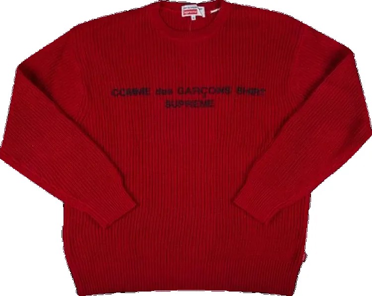 Свитер Supreme x Comme des Garçons Shirt Sweater 'Red', красный