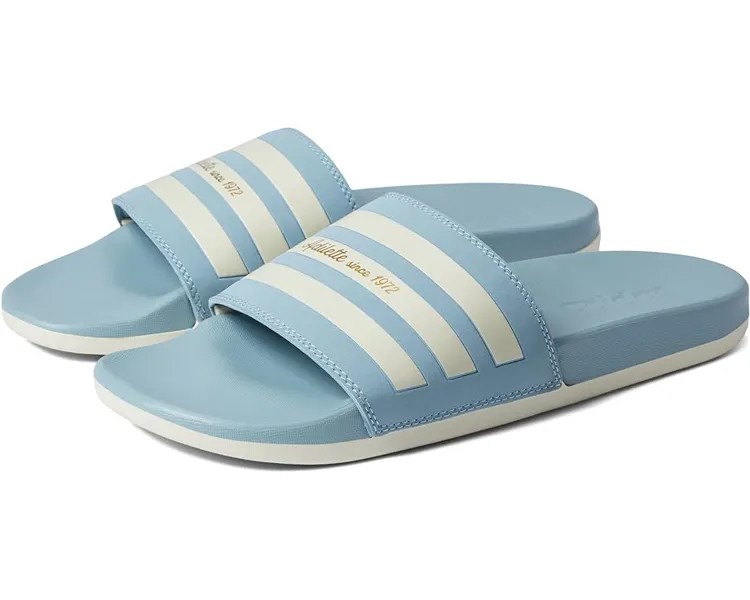 Сандалии Adidas Adilette Comfort Slides, цвет Magic Grey/Wonder White/Gold Metallic