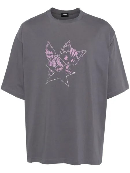 We11done футболка Monster Print Distressed, нейтральный цвет