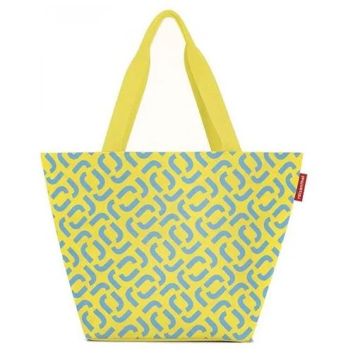 Сумка шоппер женская Reisenthel Shopper M Signature Lemon ZS2030, с принтом, большой, тканевый