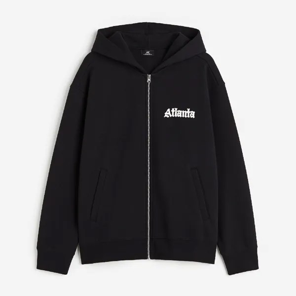 Толстовка H&M Relaxed Fit Atlanta, черный