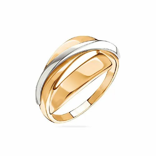 Кольцо SANIS, комбинированное золото, 585 проба, размер 19, серебряный, золотой