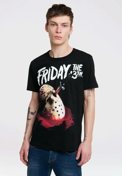 Футболка с принтом FRIDAY THE LOGOSHIRT, цвет schwarz