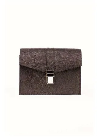 Divalli Женская кожаная поясная сумка коричневая A009 brown mini grain Divalli