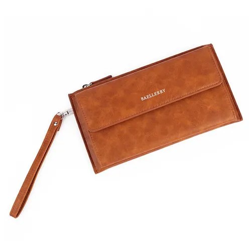 Мужское портмоне-клатч (кошелёк) Baellerry Business handbag со съемным ремешком, светло-коричневый
