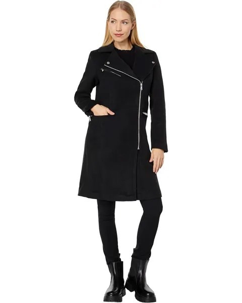 Пальто Avec Les Filles Wool Blend Moto, черный