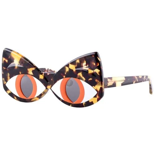 Солнцезащитные очки Yazbukey, кошачий глаз, с защитой от УФ, для женщин, черепаховый