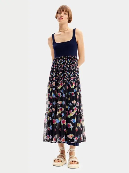 Летнее платье стандартного кроя Desigual, синий