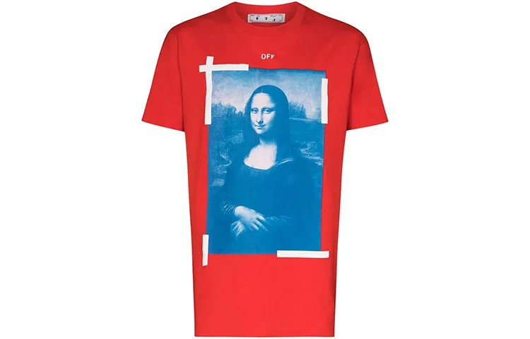 Футболка большого размера «Мона Лиза» Off-White, красный