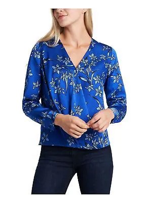 VINCE CAMUTO Женский синий пуловер с манжетами и рукавами, рабочая одежда с искусственным запахом, размер XL