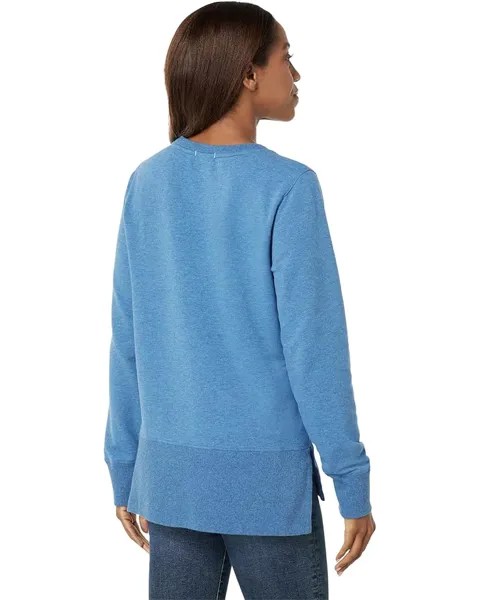 Толстовка L.L.Bean Bean's Cozy Split Hem Sweatshirt, цвет Marine Blue Heather