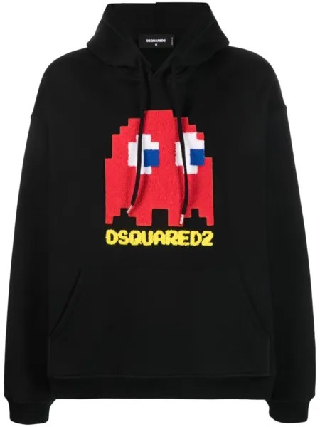 Dsquared2 худи с принтом, черный