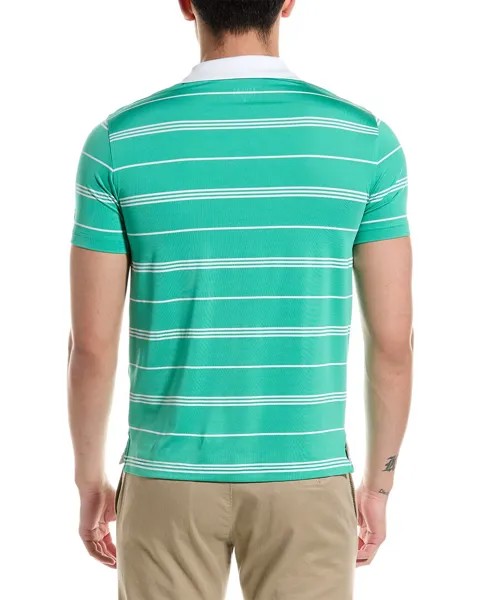 Рубашка-поло в полоску для гольфа Brooks Brothers, зеленый