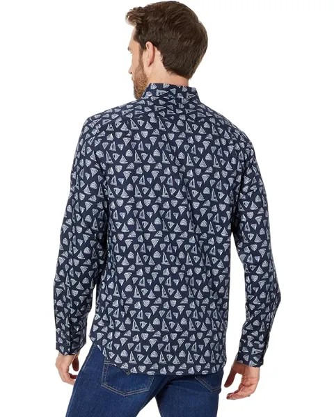 Рубашка Nautica Printed Shirt, цвет Maritime Navy