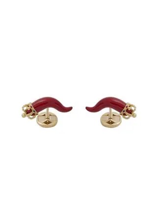 Dolce & Gabbana запонки Good Luck из желтого золота с рубинами