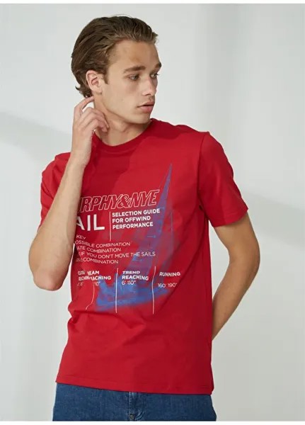 Простая красная мужская футболка с круглым вырезом RIG T-SHIRT Murphy&Nye, красный