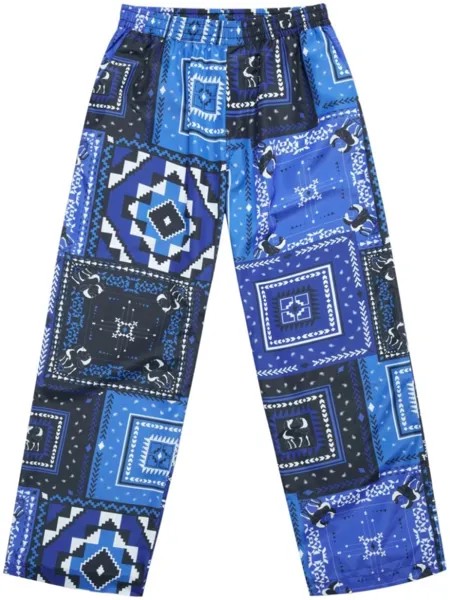 Marcelo Burlon County of Milan широкие брюки AOP Bandana, синий