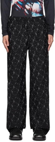 Черные брюки с цветочным принтом Andersson Bell