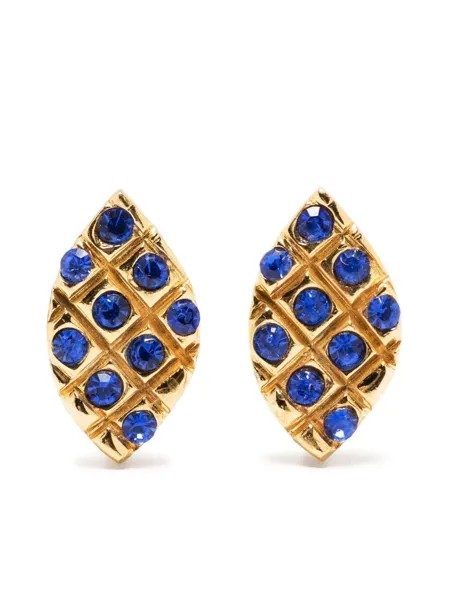 Yves Saint Laurent Pre-Owned позолоченные серьги Majorelle 1980-х годов
