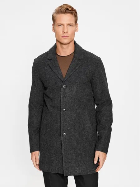 Переходное пальто стандартного кроя Jack&Jones, серый