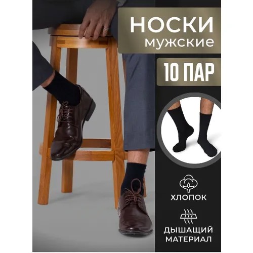 Носки , 10 пар, размер 27, черный