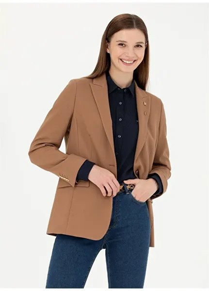 Светло-коричневая женская куртка стандартного кроя SUNMEY-C U.S. Polo Assn., коричневый