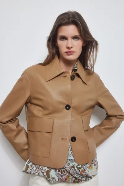 Короткая куртка на пуговицах Pedro del Hierro, бежевый