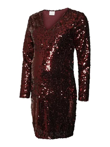 Коктейльное платье Mamalicious, темно-красный