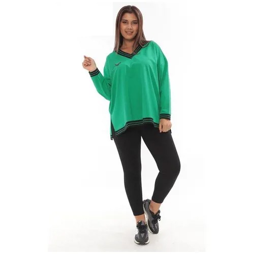 Джемпер оверсайз munna WOMAN COLLECTION цвет зеленый