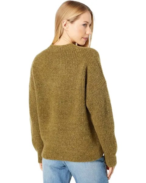 Свитер Madewell Belfiore Ribbed Pullover Sweater, цвет Heather Fern