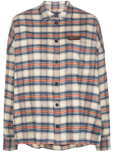 Dsquared2 check-pattern shirt, нейтральный цвет