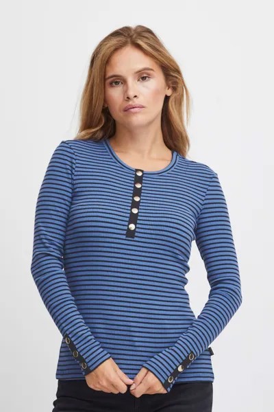 Лонгслив PULZ Jeans PZHAVANA Long Sl Tshirt 50207348, синий