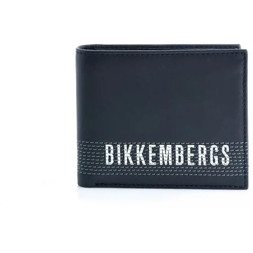 Портмоне BIKKEMBERGS, гладкая фактура, синий