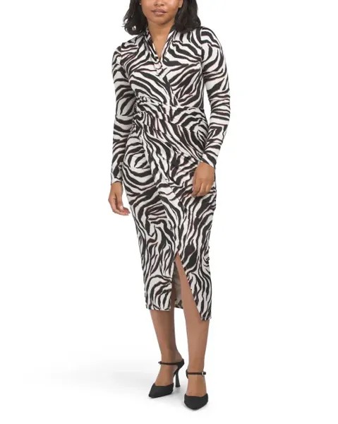 Платье с длинными рукавами и принтом зебры Rachel Rachel Roy, цвет Zebra