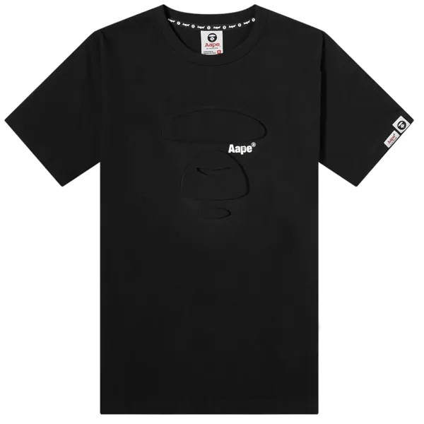 Футболка с тиснением AAPE, черный