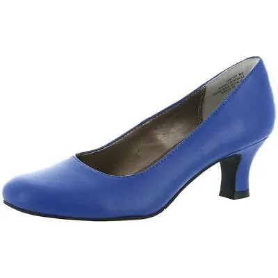 Женские туфли на плоской подошве, синие кожаные туфли на низком каблуке Array, ширина 10 (C, D, W) BHFO 4407