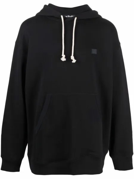 Acne Studios худи оверсайз с нашивкой, черный