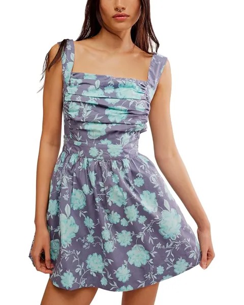 Платье Free People Meet Me in Maui Printed M, цвет Ocean Combo