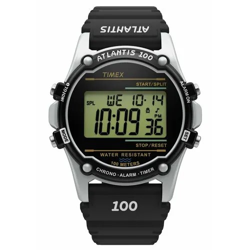 Наручные часы TIMEX Часы наручные мужские Timex TW2U31000, электронные, 40 мм, серебряный