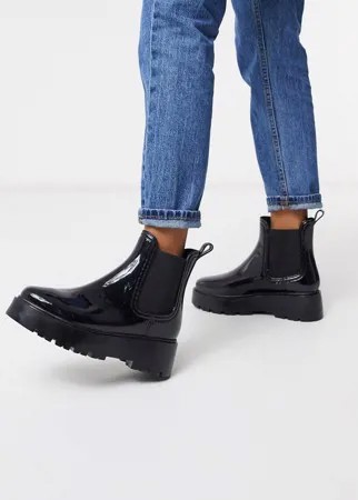 Черные непромокаемые ботинки челси ASOS DESIGN-Черный