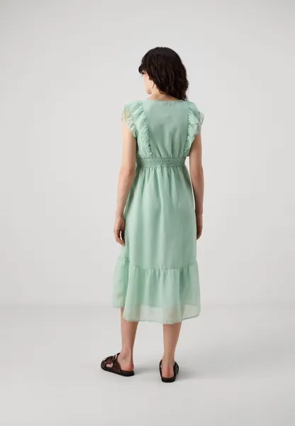 Повседневное платье VMMEMILIE CAPSLEEVE CALF DRESS Vero Moda, светло-зеленый