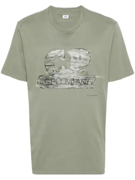 C.P. Company футболка с логотипом, зеленый