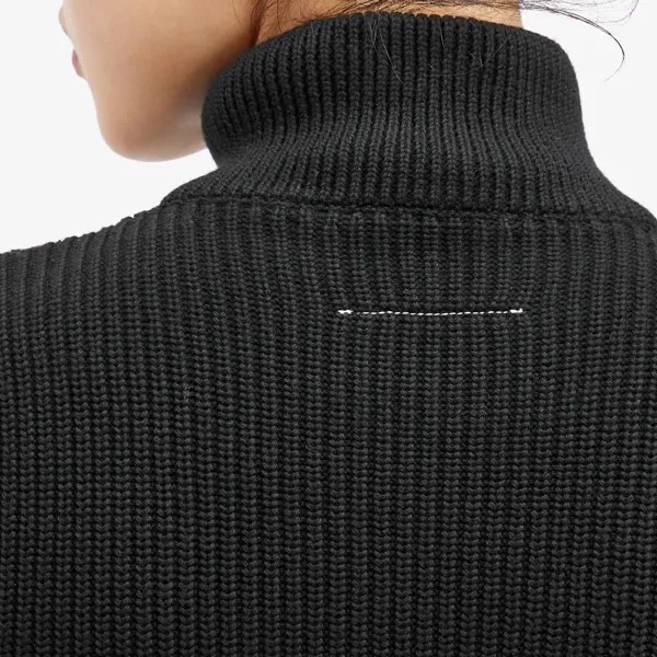 Mm6 Maison Margiela Короткая вязаная куртка, черный